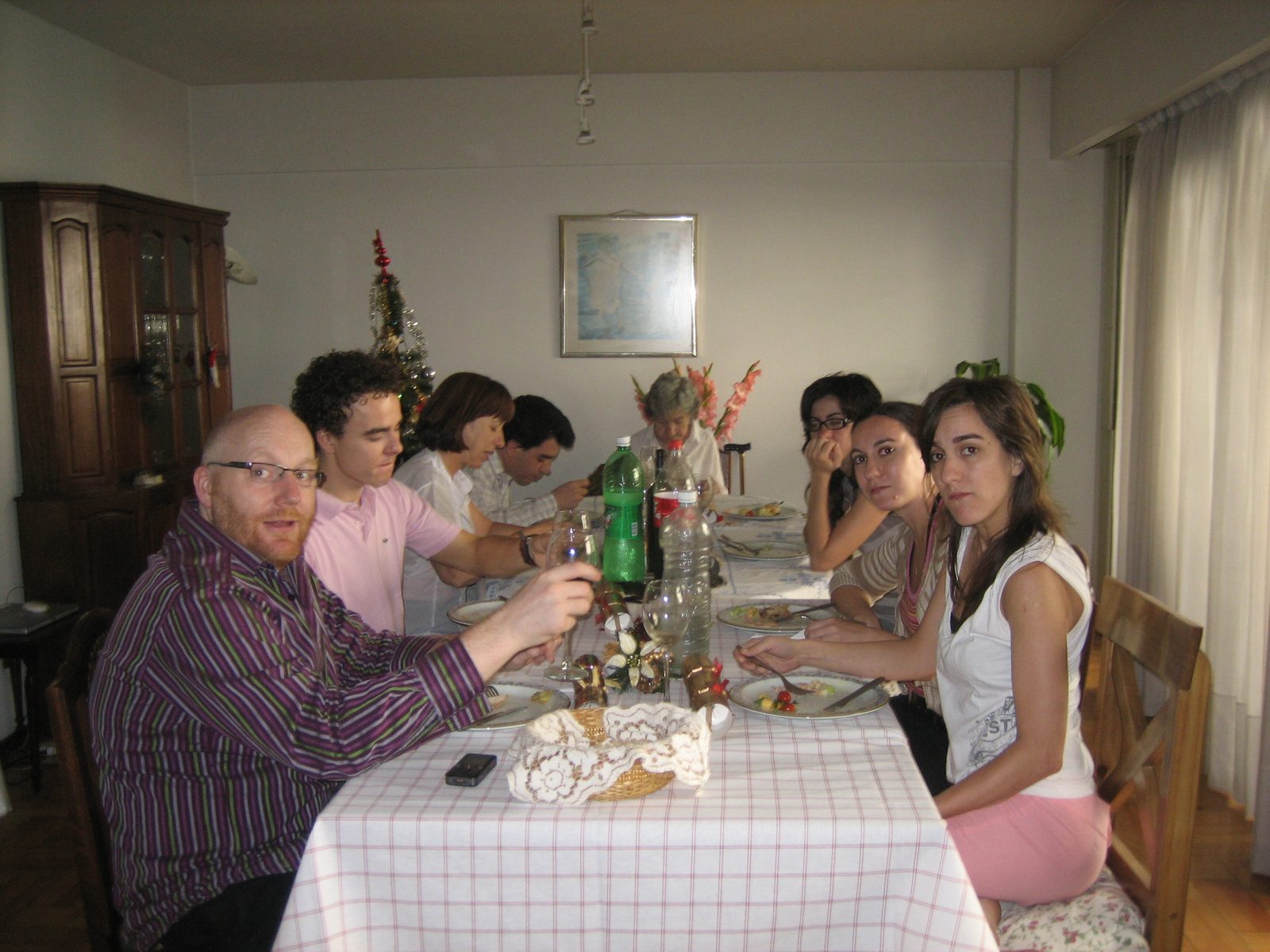En plena comida