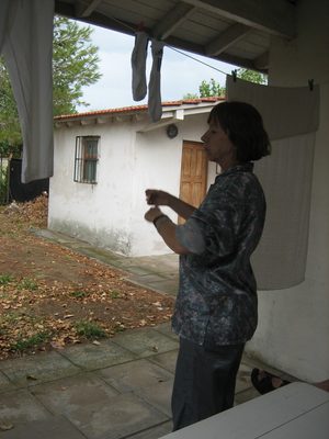 Colgando ropa
